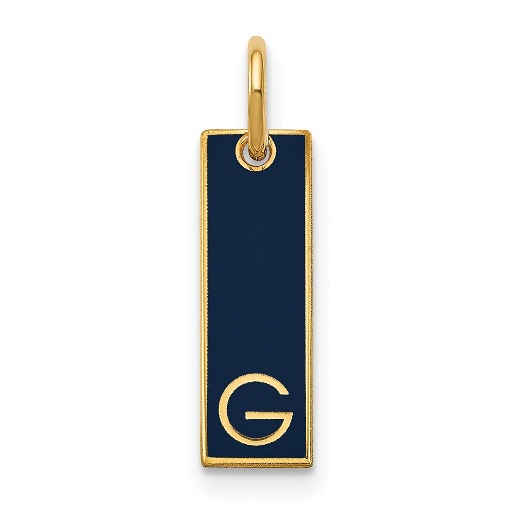 14K Gelbgold Klein Epoxid Initiale Stab Charm