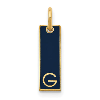 14K Gelbgold Klein Epoxid Initiale Stab Charm