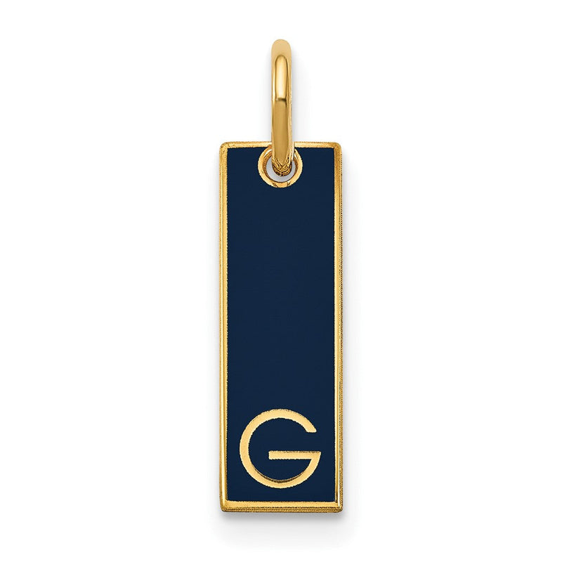 Vergoldet Sterlingsilber /gold Klein Epoxid Initiale Stab Charm