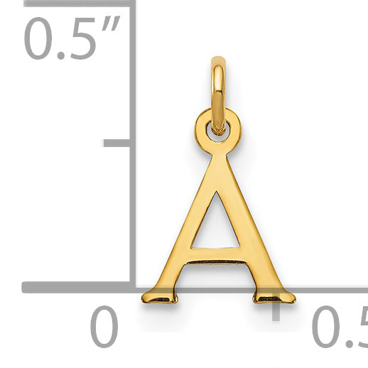 14K Gelbgold 14ky Ausgeschnitten Buchstabe A Initiale Anhänger