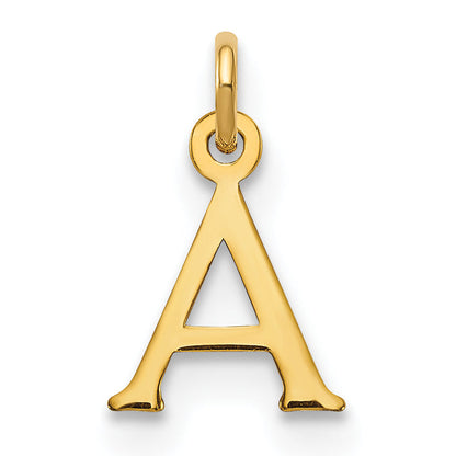 14K Gelbgold 14ky Ausgeschnitten Buchstabe A Initiale Anhänger
