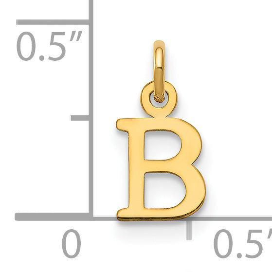 14K Gelbgold 14ky Ausgeschnitten Buchstabe B Initiale Anhänger