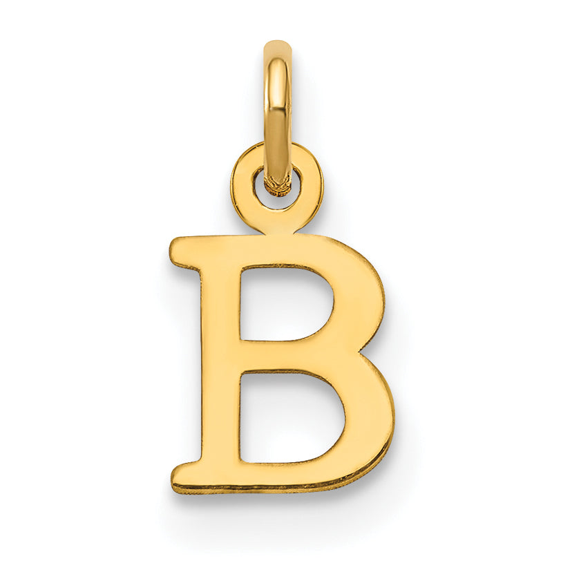 14K Gelbgold 14ky Ausgeschnitten Buchstabe B Initiale Anhänger
