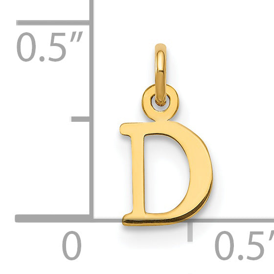 14K Gelbgold 14ky Ausgeschnitten Buchstabe D Initiale Anhänger