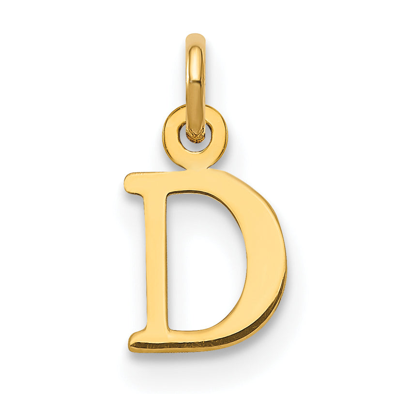 14K Gelbgold 14ky Ausgeschnitten Buchstabe D Initiale Anhänger
