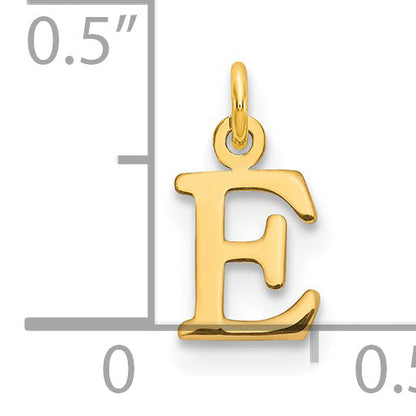 14K Gelbgold 14ky Ausgeschnitten Buchstabe E Initiale Anhänger