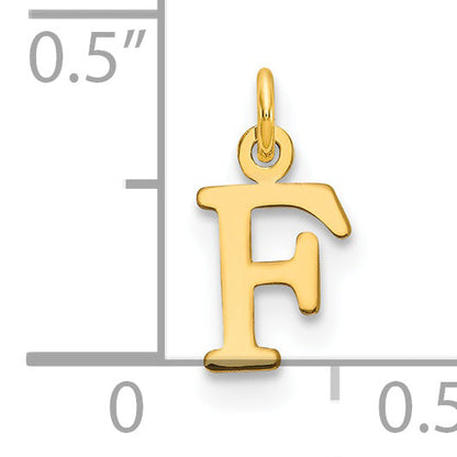 14K Gelbgold 14ky Ausgeschnitten Buchstabe F Initiale Anhänger