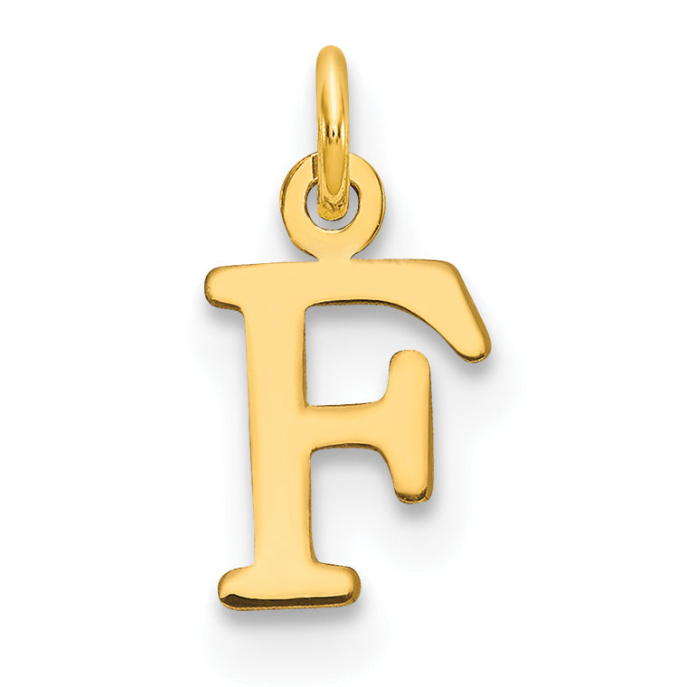 14K Gelbgold 14ky Ausgeschnitten Buchstabe F Initiale Anhänger