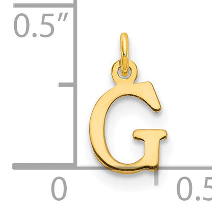 14K Gelbgold 14ky Ausgeschnitten Buchstabe G Initiale Anhänger