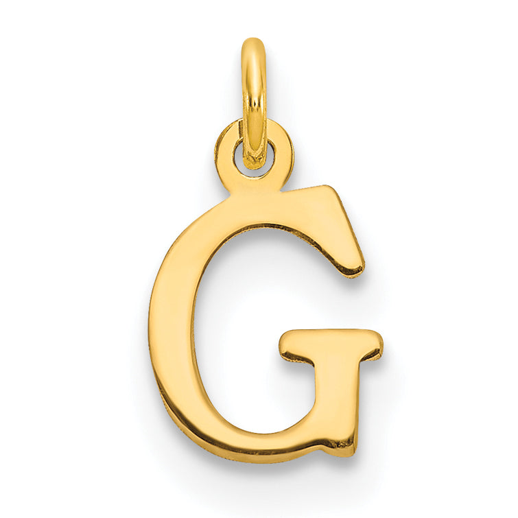 14K Gelbgold 14ky Ausgeschnitten Buchstabe G Initiale Anhänger