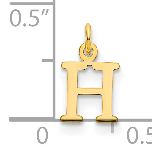 14K Gelbgold 14ky Ausgeschnitten Buchstabe H Initiale Anhänger