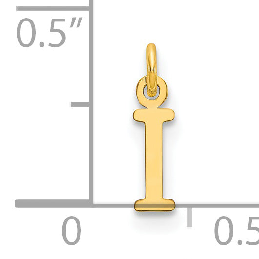 14K Gelbgold 14ky Ausgeschnitten Buchstabe I Initiale Anhänger