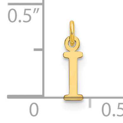 14K Gelbgold 14ky Ausgeschnitten Buchstabe I Initiale Anhänger