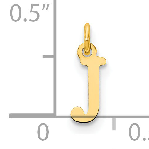 14K Gelbgold 14ky Ausgeschnitten Buchstabe J Initiale Anhänger