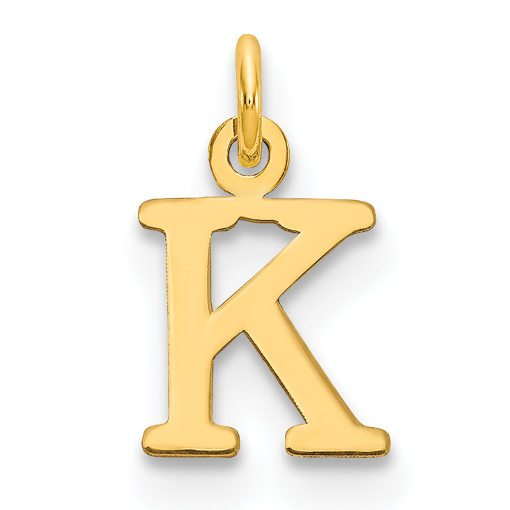 14K Gelbgold 14ky Ausgeschnitten Buchstabe K Initiale Anhänger