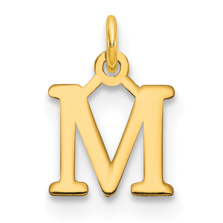 14K Gelbgold 14ky Ausgeschnitten Buchstabe M Initiale Anhänger