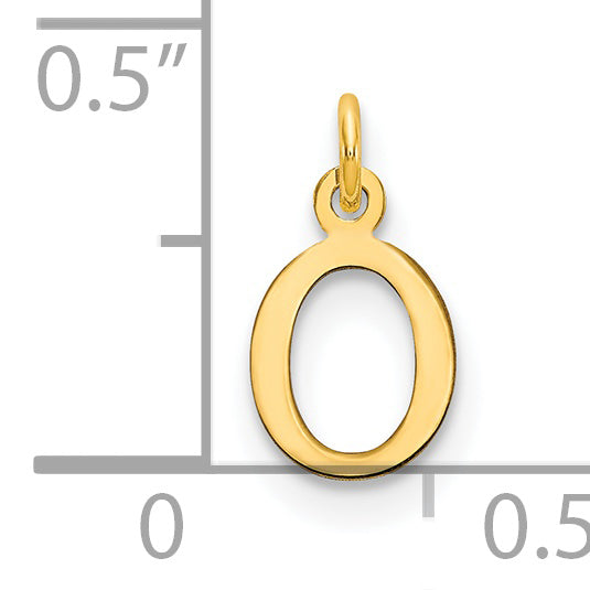 14K Gelbgold 14ky Ausgeschnitten Buchstabe O Initiale Anhänger