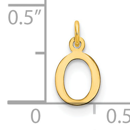 14K Gelbgold 14ky Ausgeschnitten Buchstabe O Initiale Anhänger