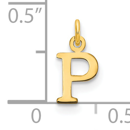 14K Gelbgold 14ky Ausgeschnitten Buchstabe P Initiale Anhänger