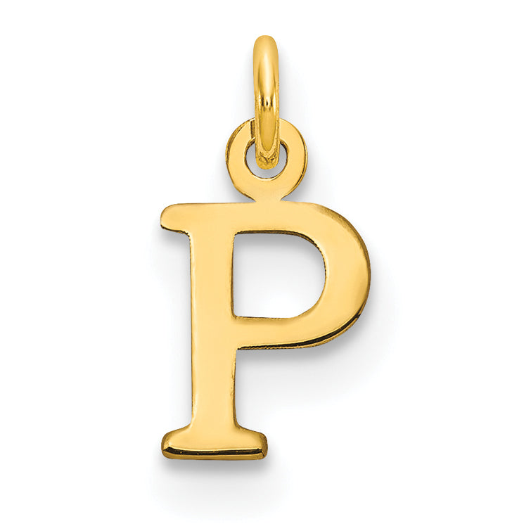 14K Gelbgold 14ky Ausgeschnitten Buchstabe P Initiale Anhänger