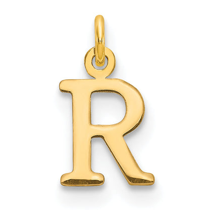 14K Gelbgold 14ky Ausgeschnitten Buchstabe R Initiale Anhänger