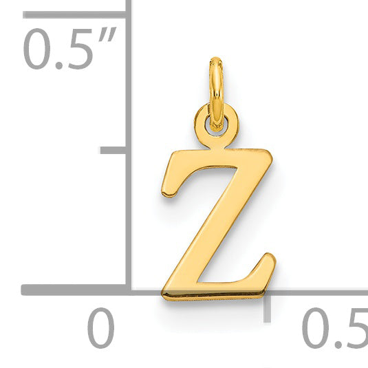14K Gelbgold 14ky Ausgeschnitten Buchstabe Z Initiale Anhänger
