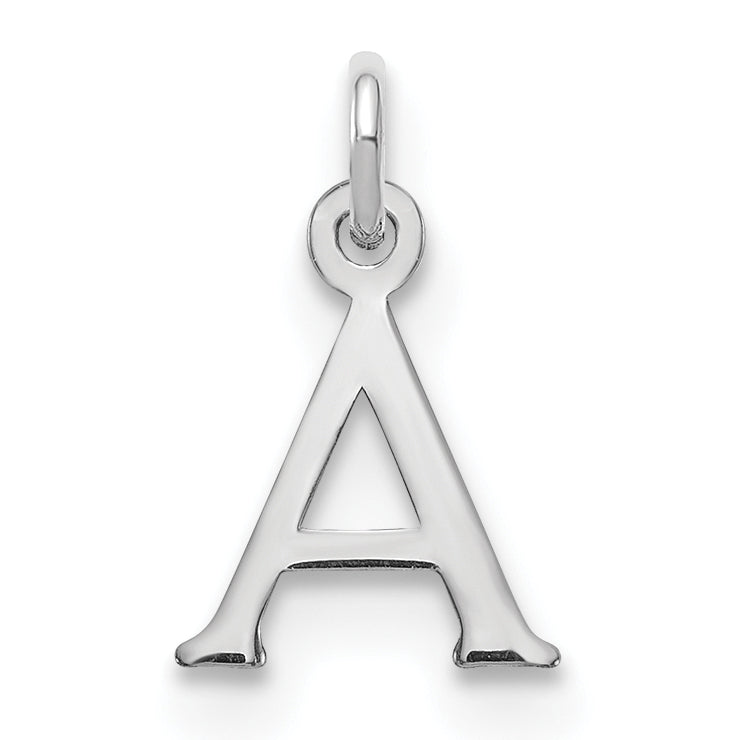 10K Weißgold 10kw Ausgeschnitten Buchstabe A Initiale Charm