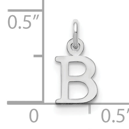 14K Weißgold 14kw Ausgeschnitten Buchstabe B Initiale Anhänger