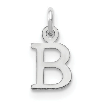 14K Weißgold 14kw Ausgeschnitten Buchstabe B Initiale Anhänger