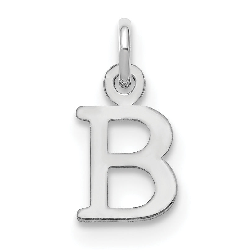 10K Weißgold 10kw Ausgeschnitten Buchstabe B Initiale Charm