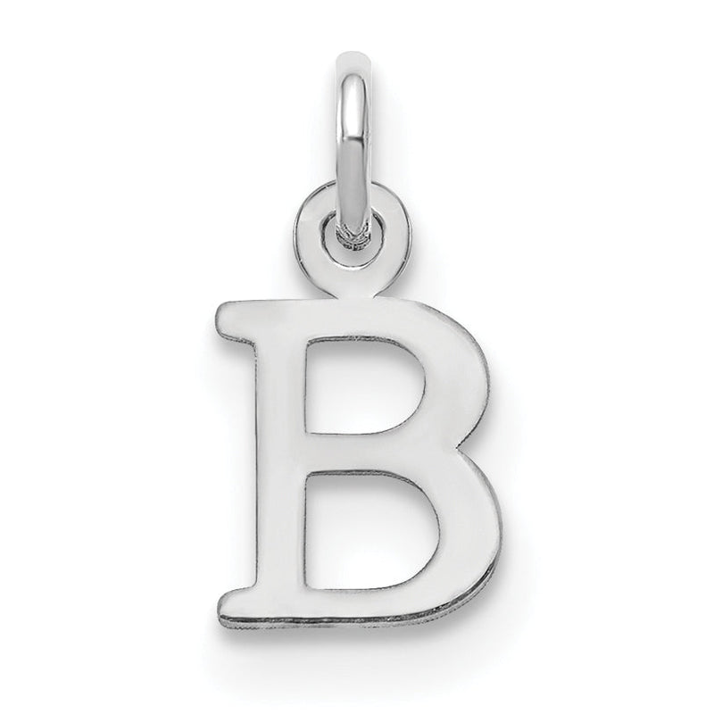 10K Weißgold 10kw Ausgeschnitten Buchstabe B Initiale Charm