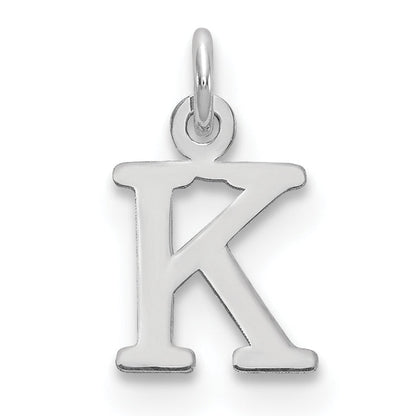 14K Weißgold 14kw Ausgeschnitten Buchstabe K Initiale Anhänger