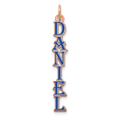Roségoldbeschichtet Algerian Schriftart Epoxid Name Platte Charm
