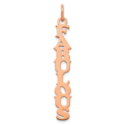 14K Roségold Cooper Schriftart Name Platte Charm