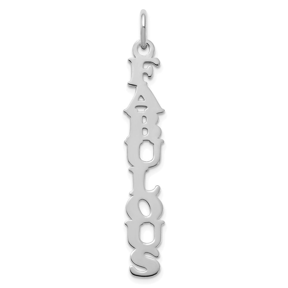 Sterlingsilber Rhodiniert Cooper Schriftart Name Platte Charm