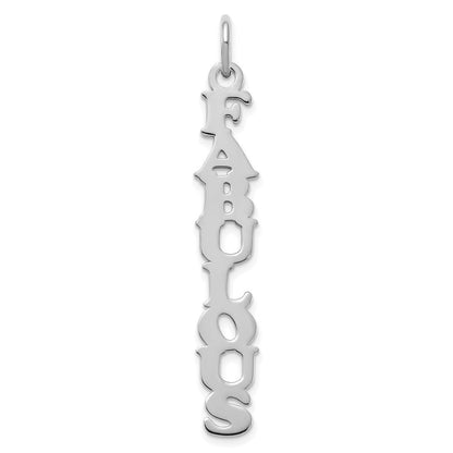 Sterlingsilber Rhodiniert Cooper Schriftart Name Platte Charm
