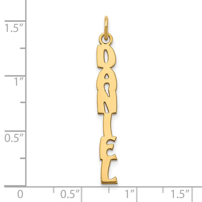14K Gelbgold Hobo Extra Schriftart Name Platte Charm
