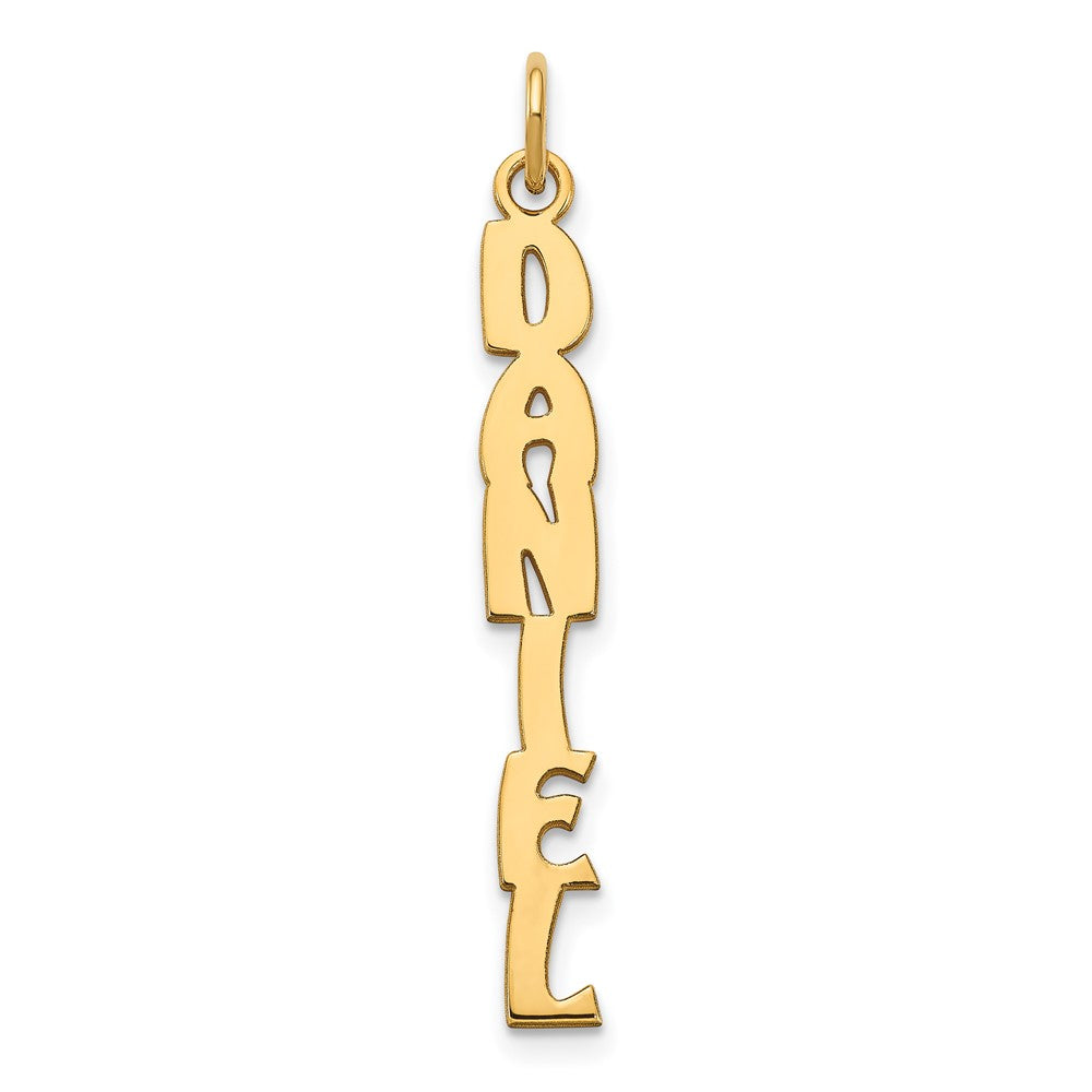 14K Gelbgold Hobo Extra Schriftart Name Platte Charm