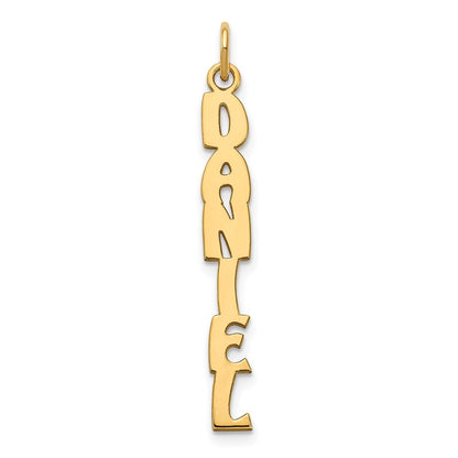 14K Gelbgold Hobo Extra Schriftart Name Platte Charm