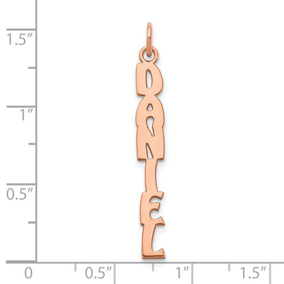 Roségoldbeschichtet Sterlingsilber / Roségold Hobo Extra Schriftart Name Platte Charm