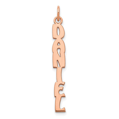 Roségoldbeschichtet Sterlingsilber / Roségold Hobo Extra Schriftart Name Platte Charm