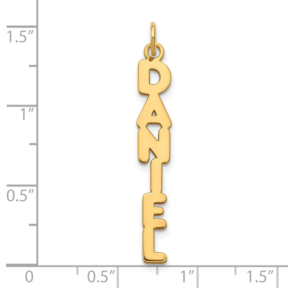 Vergoldet Sterlingsilber /gold Kimberly Schriftart Name Platte Charm