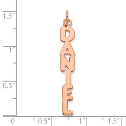 14K Roségold Kimberly Schriftart Name Platte Charm