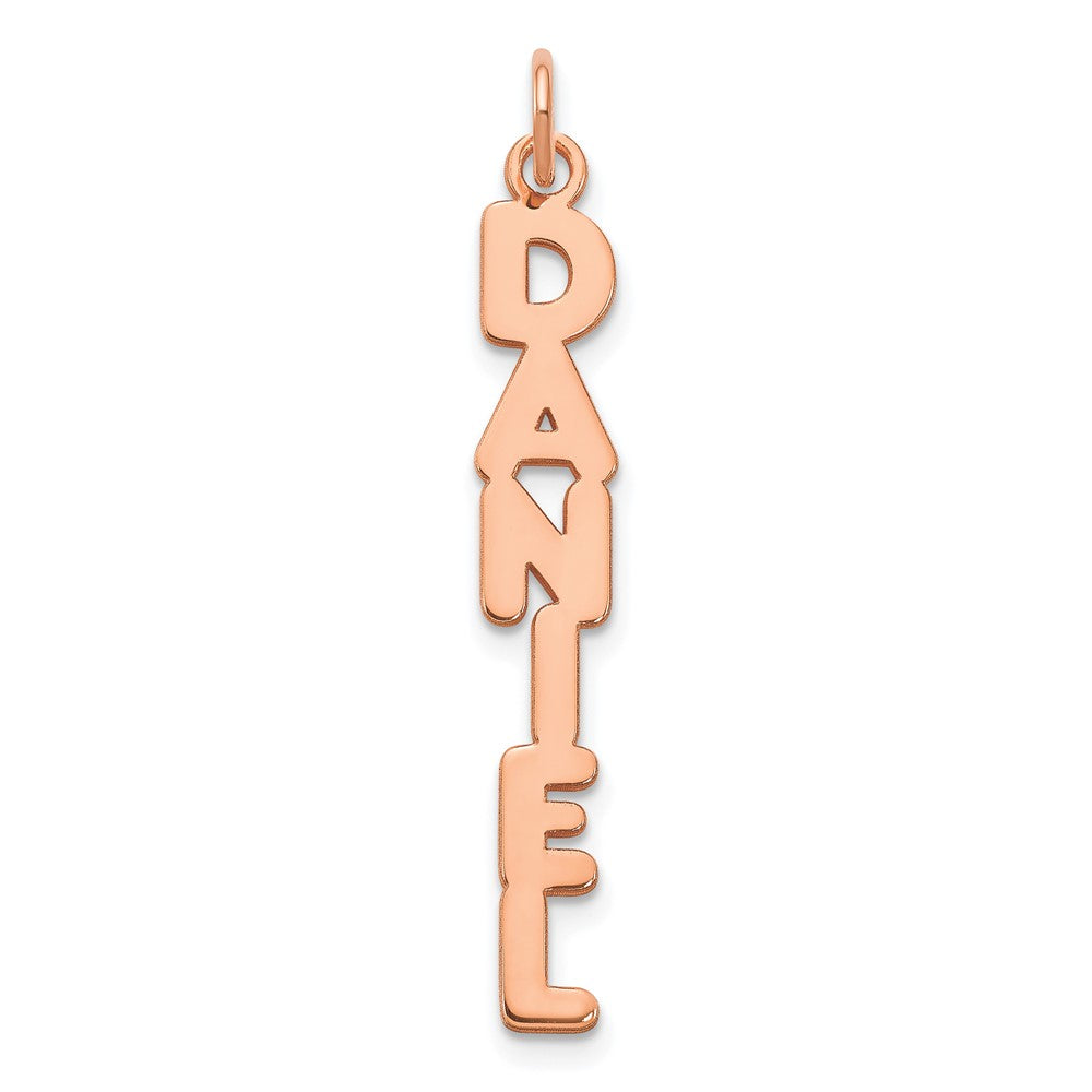 14K Roségold Kimberly Schriftart Name Platte Charm