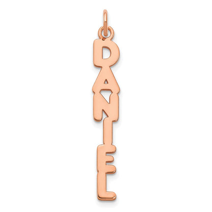 14K Roségold Kimberly Schriftart Name Platte Charm