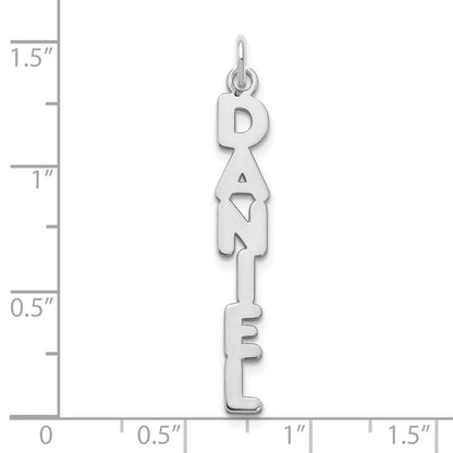 14K Weißgold Kimberly Schriftart Name Platte Charm