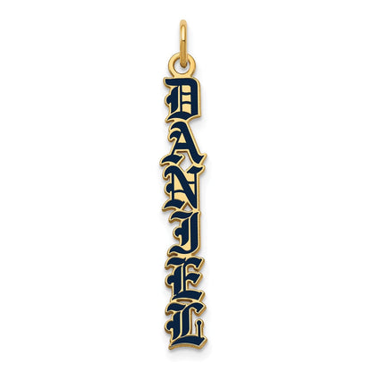 Vergoldet English Towne Schriftart Epoxid Name Platte Charm