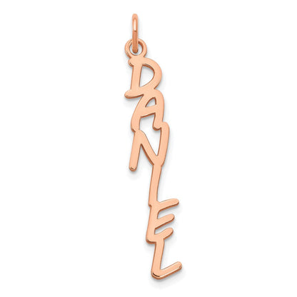 Roségoldbeschichtet Sterlingsilber /rose Mv Boli Schriftart Name Platte Charm