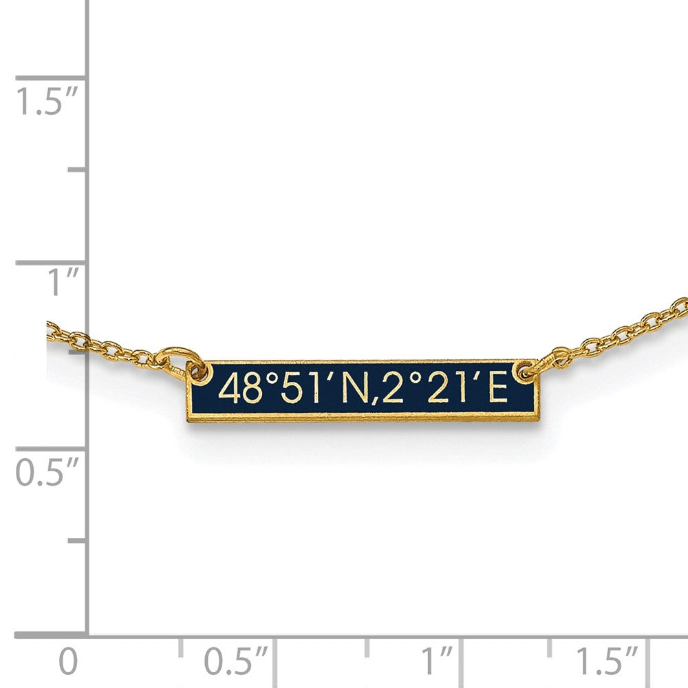 14K Gelbgold Gebürstet 1 Station Epoxid Halskette