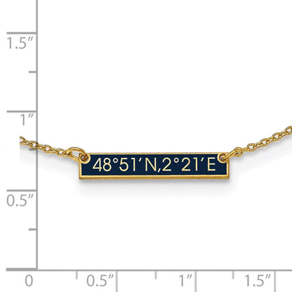 14K Gelbgold Gebürstet 1 Station Epoxid Halskette